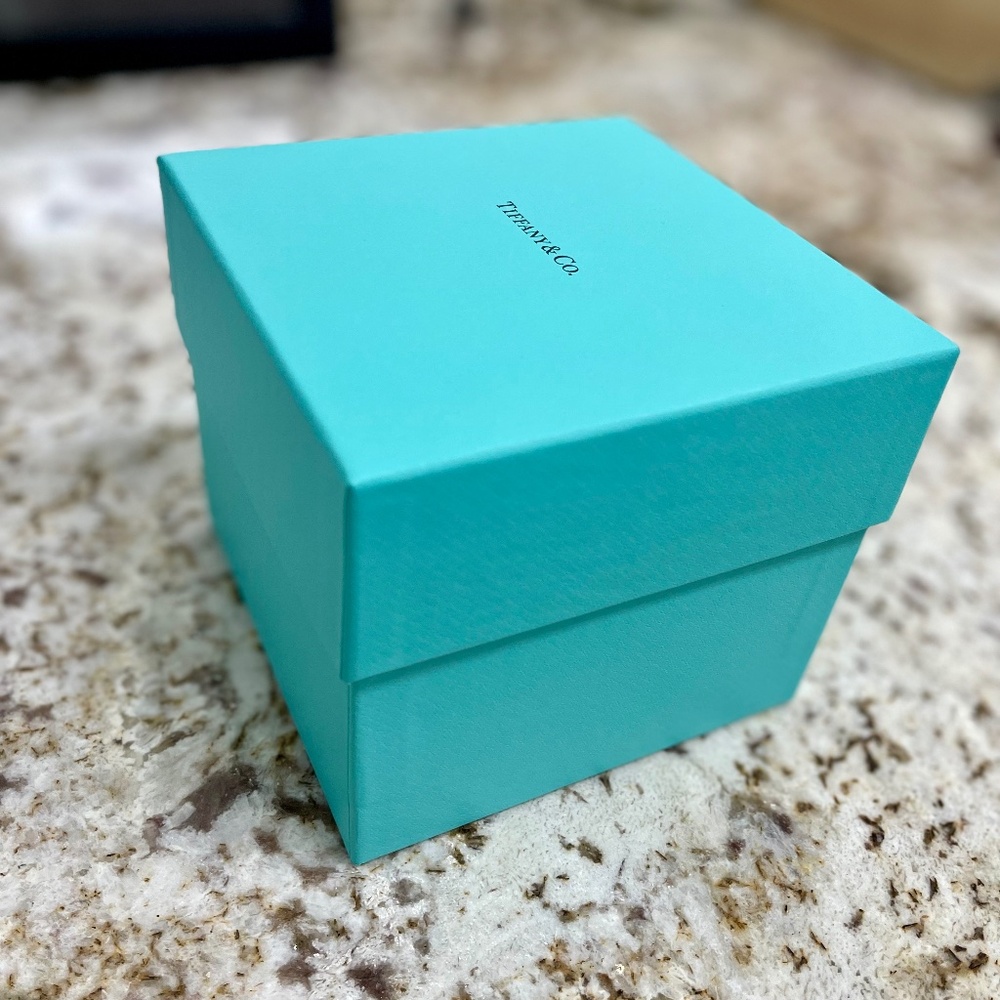 Tiffany Gift Box (5¼” x 5¼” x 4¾”): EXCELLENT CONDITION
